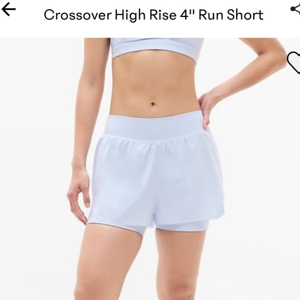 Athleta Blue Athletic Shorts High Rise Lightweight - Picture 1 of 5